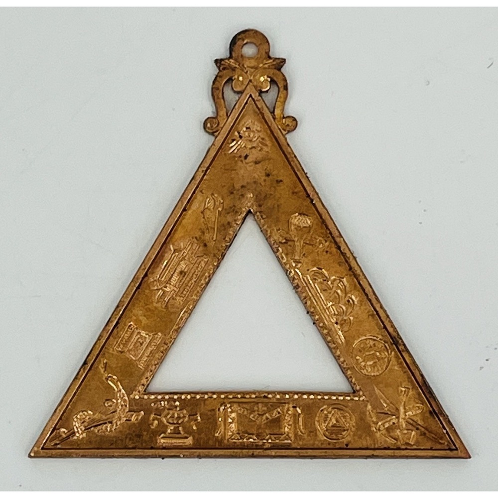 Scottish Rite Royal Arch 14th Degree Collar Jewel Masonic Copper